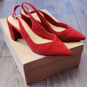 Marc Fisher Pump Women's Shoes Red Suede 8M